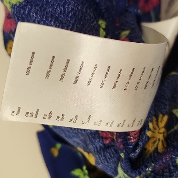 Maje Jalao Tiered Ruffled Floral Skirt Floral Blue Tiered Skirt Fairycore Sz 2/M - Picture 16 of 16